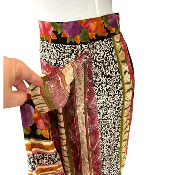 In Group ltd Vintage 80s abstract mixed floral skirt set w attached jacket sz 8 - Picture 4 of 16